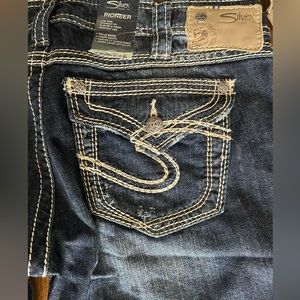 Silver Lowrise Bootcut Jeans